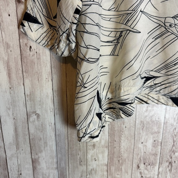 Masai Copenhagen Botanical Bird Print Oversized Viscose Blouse - Picture 4 of 7